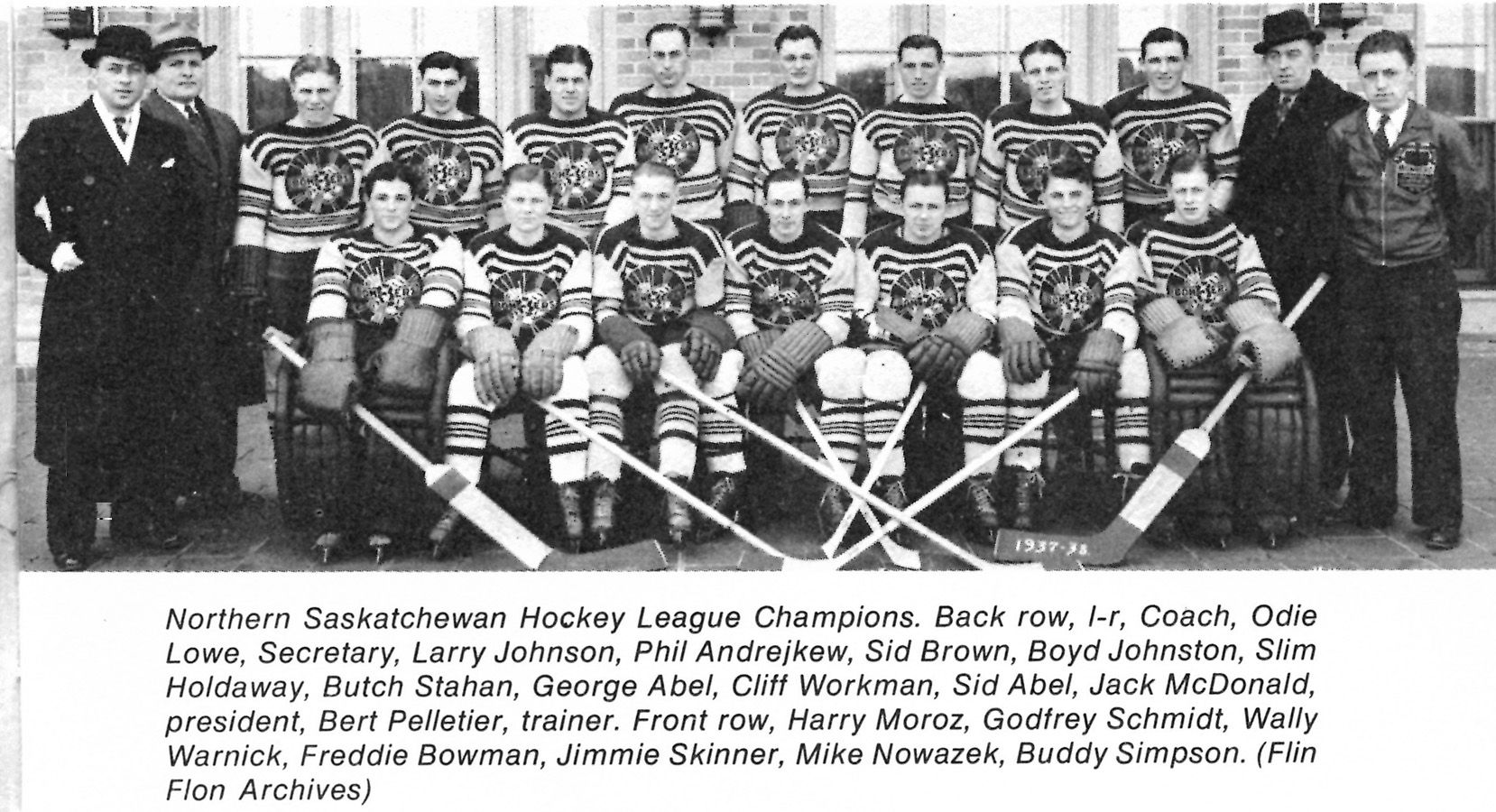 1956/57 FLIN FLON BOMBERS  Manitoba Hockey Hall of Fame