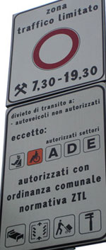 ZTL sign - 2009